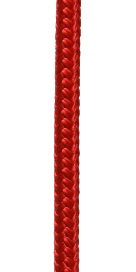 Polyamidová šnúra pletená s jadrom - červená / 7 mm